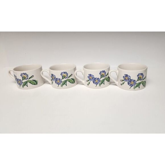 International Tableworks Terrace Blossoms Coffee Lot of 4 Tea Mugs - Picture 4 of 7